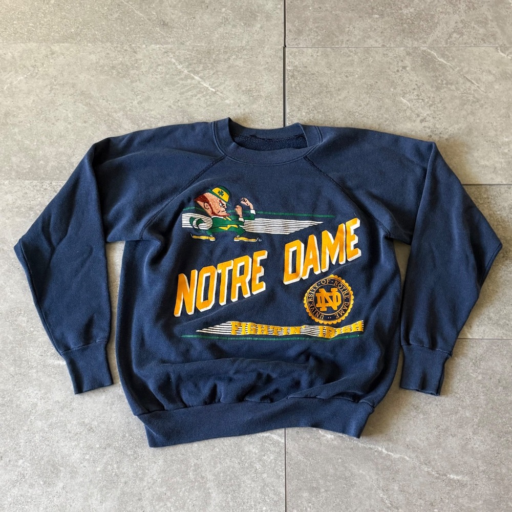 Vintage Navy Notre Dame Fighting Irish Sweatshirt